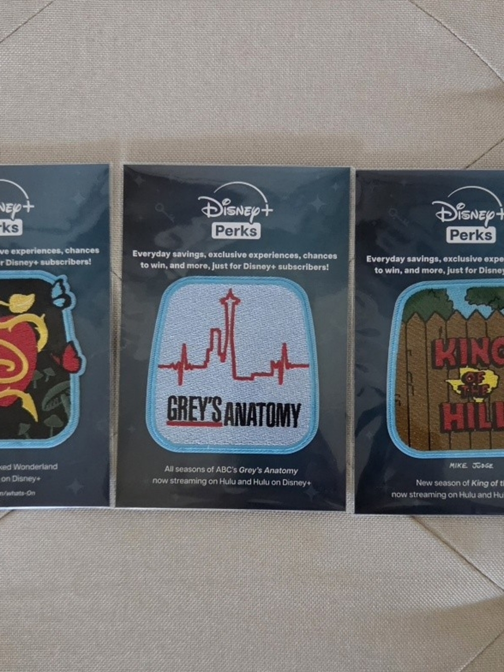 Full Set of Five (5) Collectible D23 Patches from Disney+